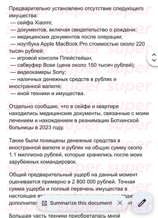 Скриншот, как утверждает Святослав Гусев, его электронного заявления в МВД на Диану Шурыгину. Фото: предоставлено героем материала