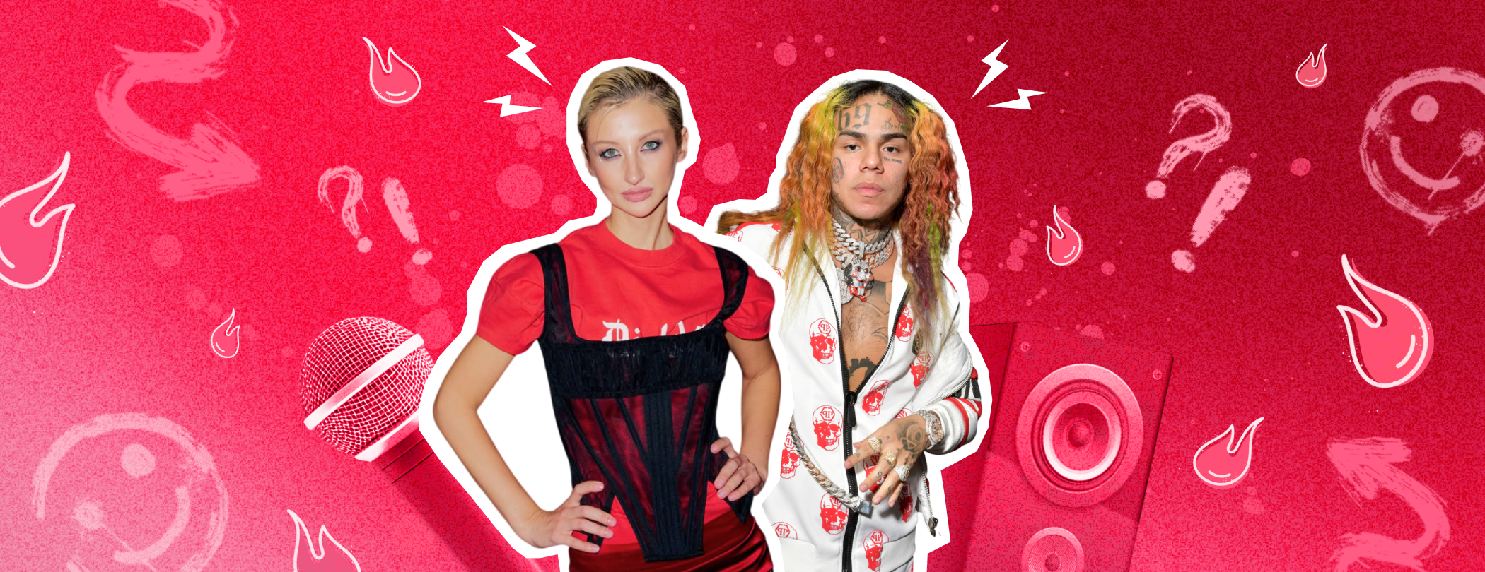 Margo и 6ix9ine. Коллаж Super 